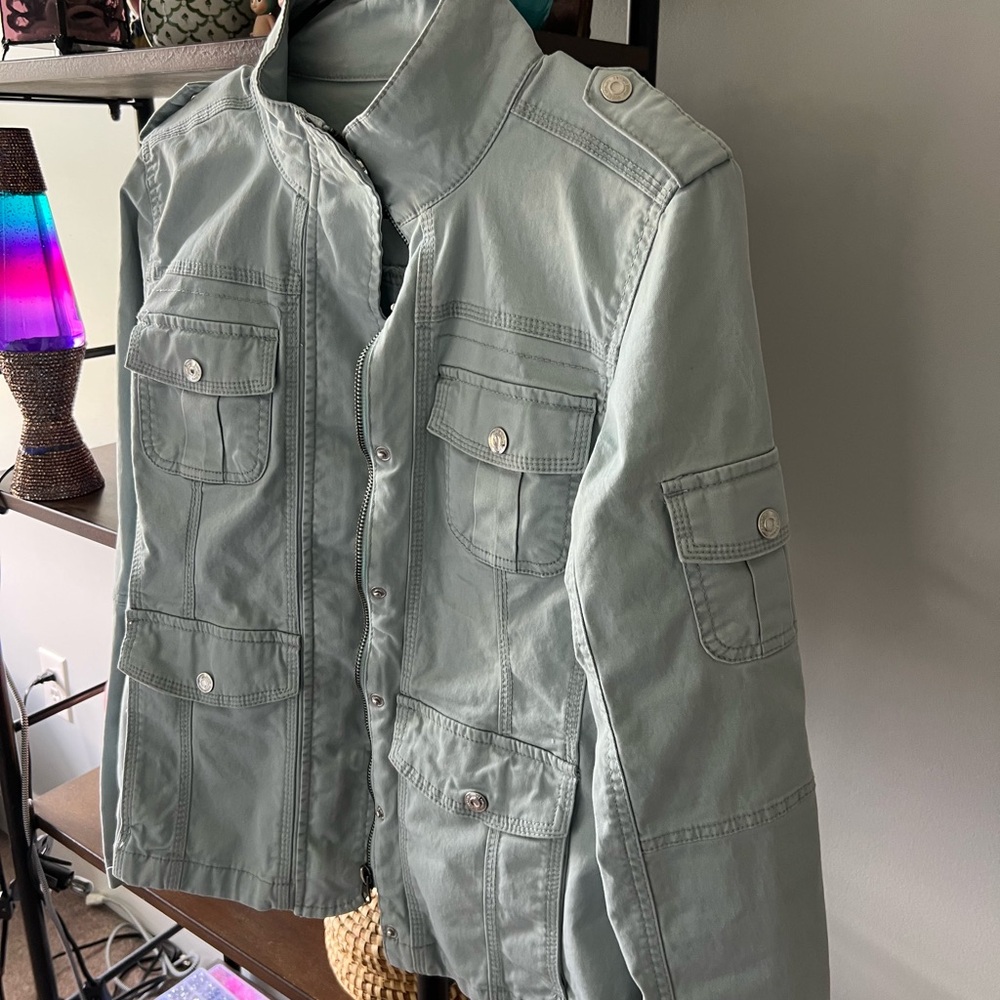 Kensie Light blue utility Jacket - Picture 2 of 4